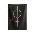 Occult Star Tapestry — Gold Celestial Wall Art for Boho & Meditation Spaces