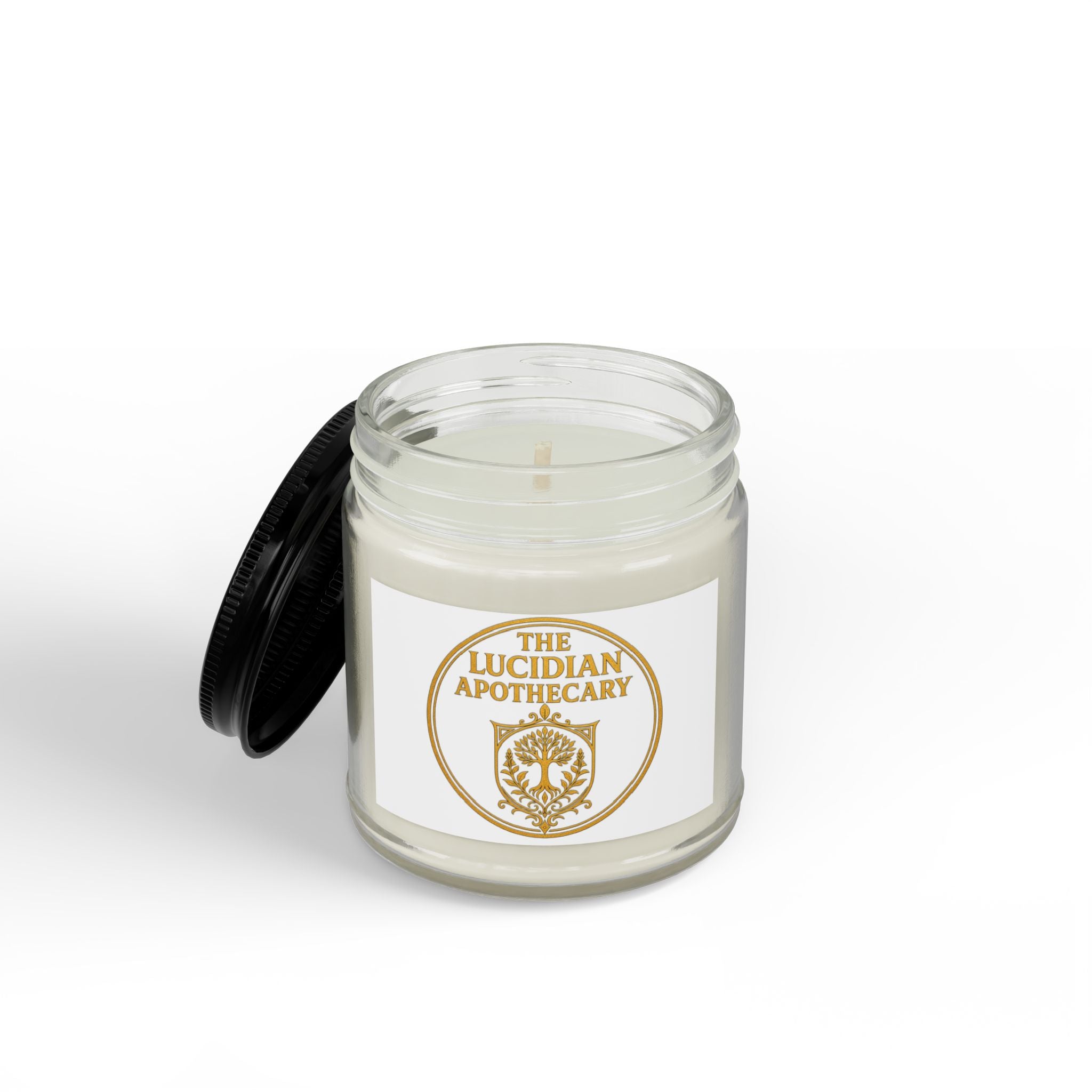 Lucidian Apothecary Scented Soy Candle - Amber Jar with Black Lid (4oz & 9oz)