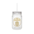 Lucidian Apothecary Mason Jar Tumbler — Glass Jar Cup with Lid & Straw