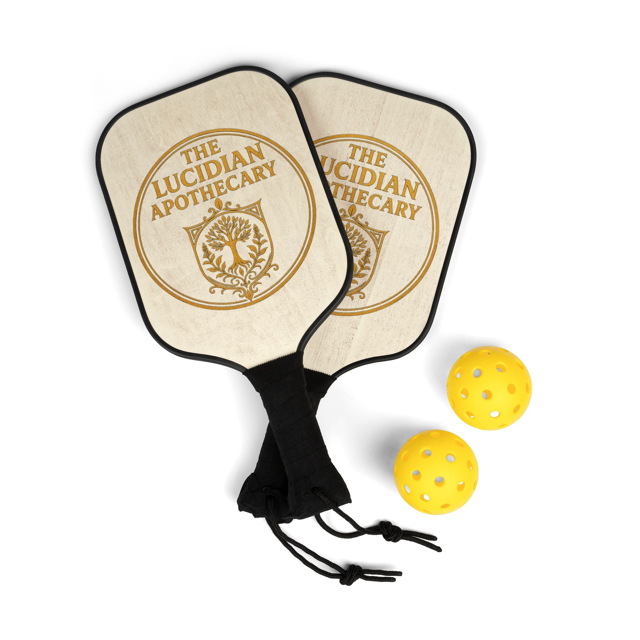 Pickleball Paddle Set — 'The Lucidian Apothecary' Printed Kit (2 Paddles + 2 Balls)