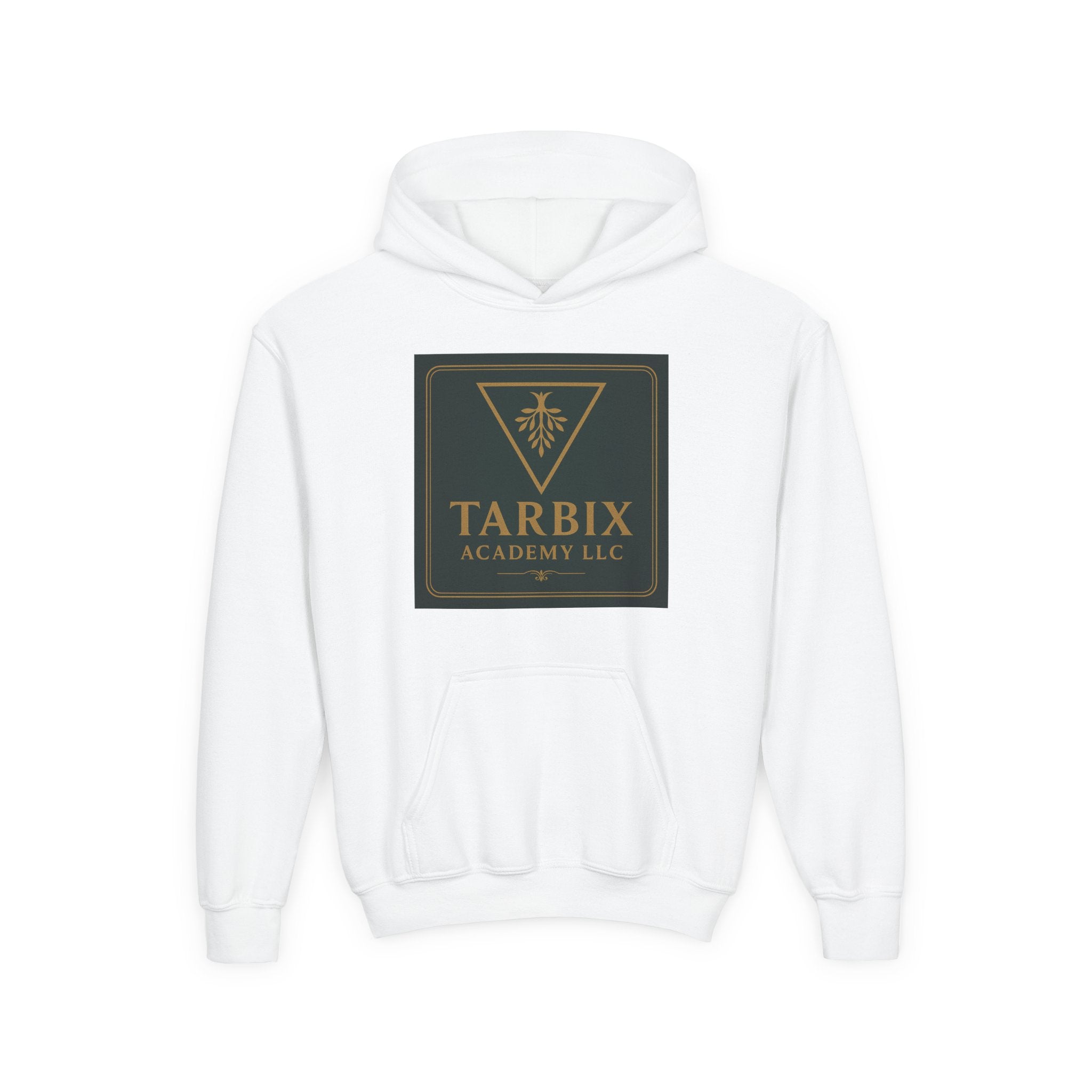 Tarbix Academy Youth Hoodie — Gold Emblem School Logo Sweatshirt