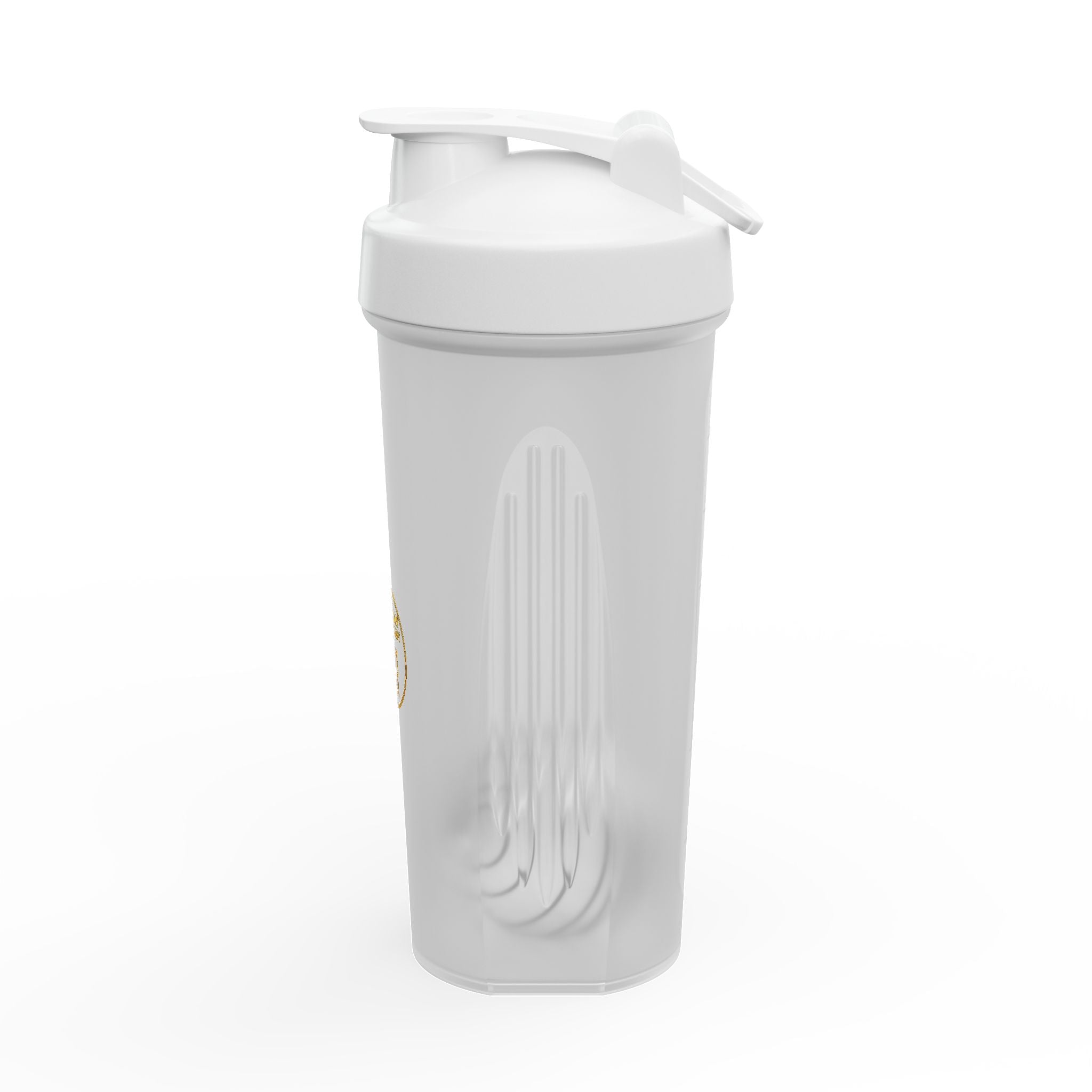 Protein Shaker Bottle with Gold Crest Logo — Gym Blender Bottle for Fitness & Supplements