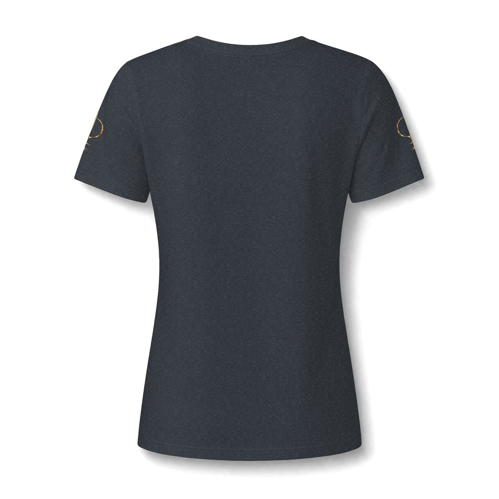 Lucidian Orchestra Women's V-Neck Tee — Elegant Music Logo Tee