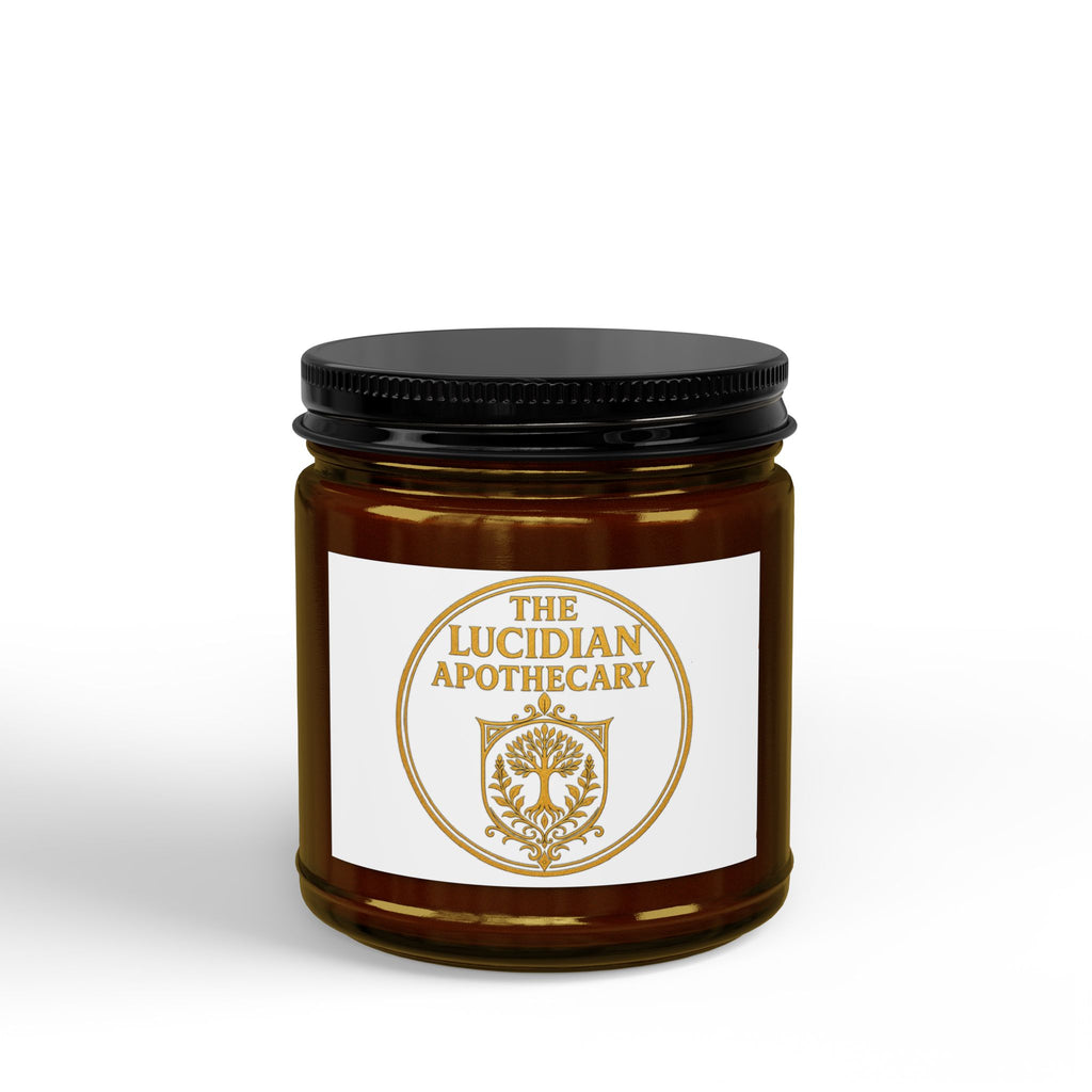 Lucidian Apothecary Scented Soy Candle - Amber Jar with Black Lid (4oz & 9oz)