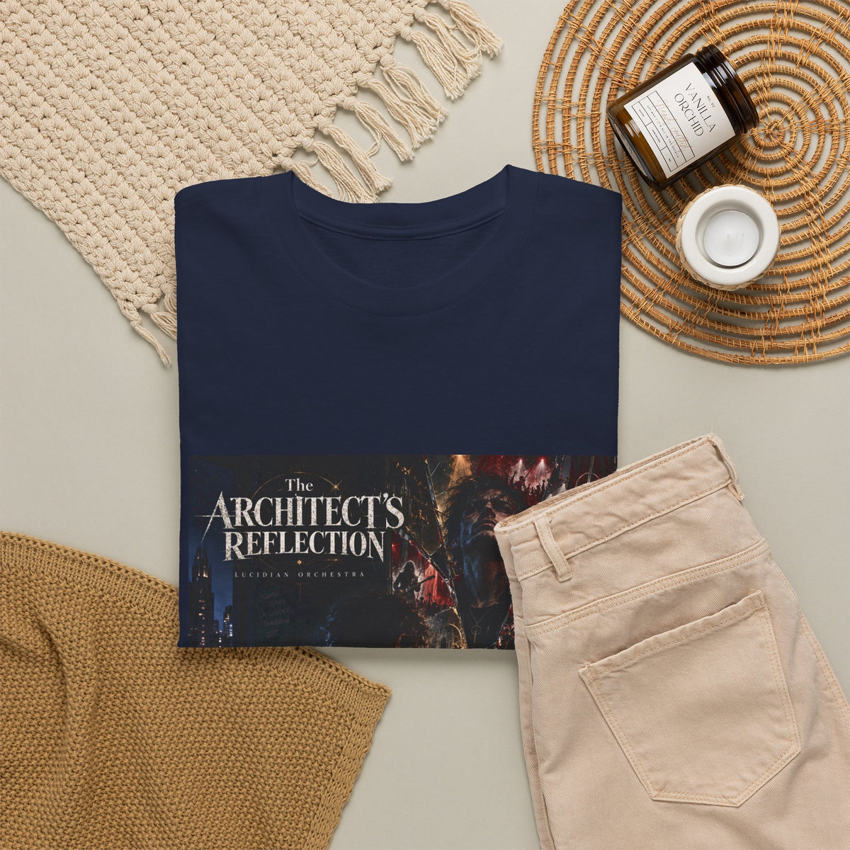 The Architect’s Reflection Band Tee — Dark Industrial Album Art T-Shirt
