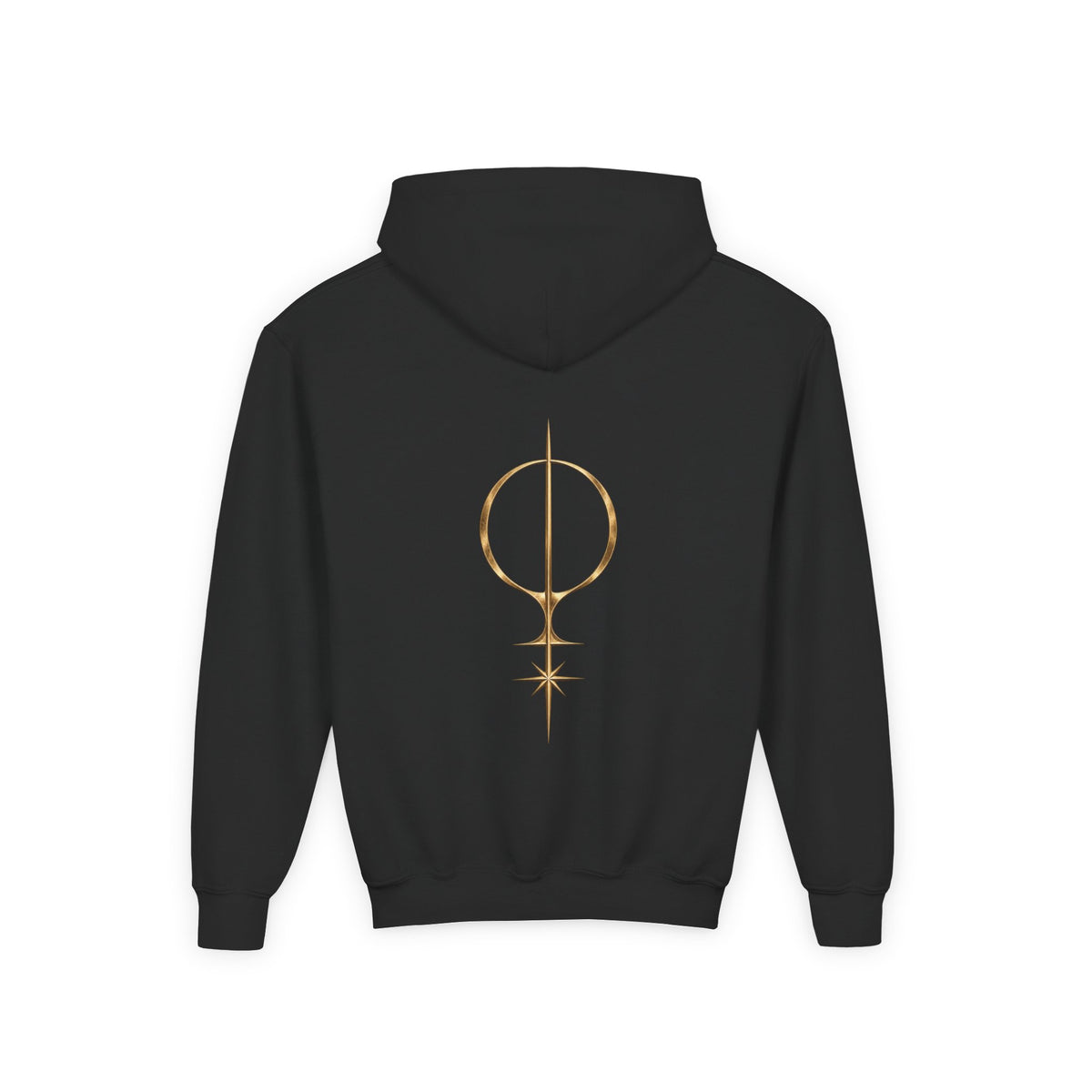 Youth Hoodie — 'Approved Mutation' Graphic Hoodie with Gold Symbol Back