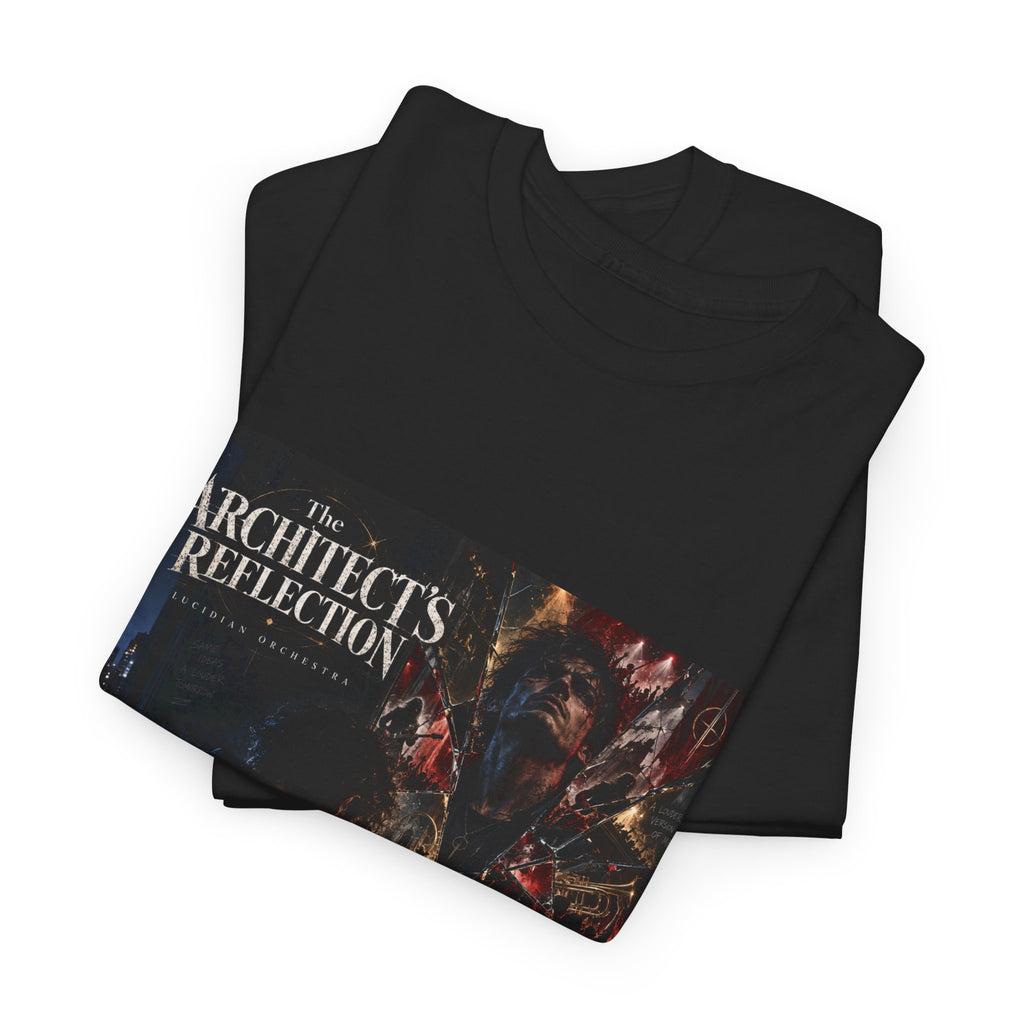 The Architect’s Reflection Band Tee — Dark Industrial Album Art T-Shirt