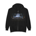 Lucidian Orchestra Zip Hoodie — Symphonic Stage Art Full-Zip Sweatshirt