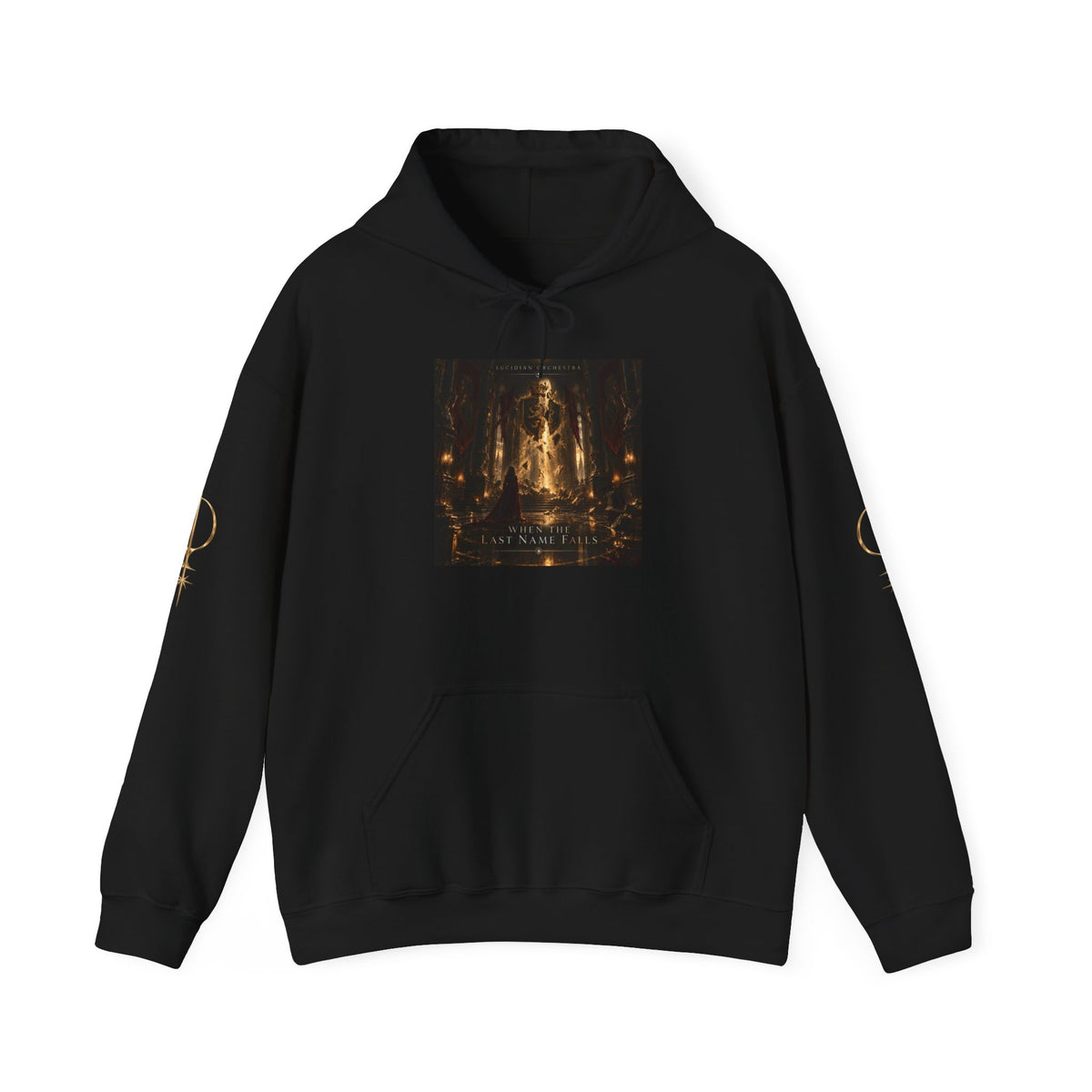 Lucidian Orchestra Band Hoodie – Gothic Candlelit Album Art Pullover