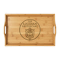 Engraved Bamboo Serving Tray — "The Lucidian Apothecary" Decorative Breakfast & Charcuterie Tray