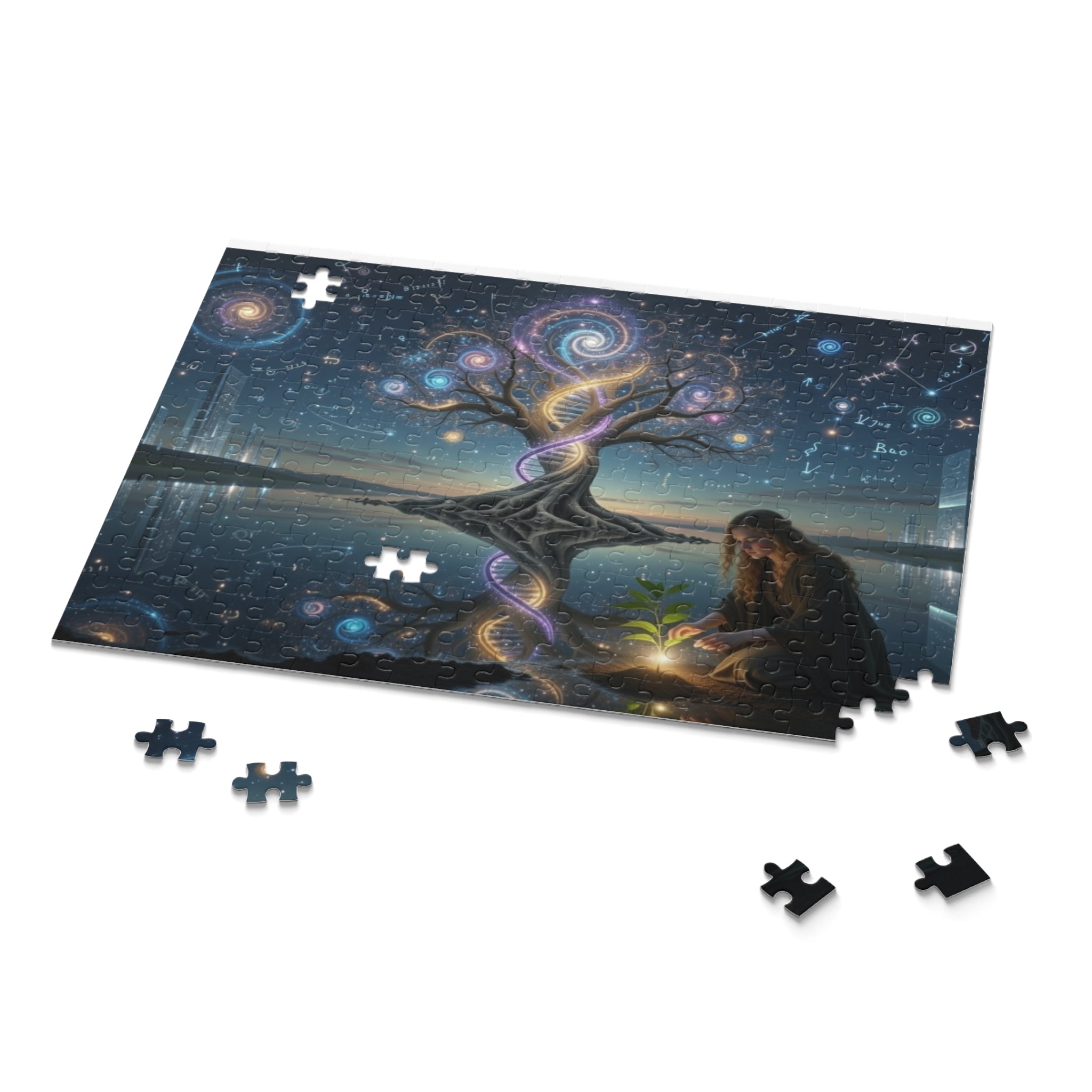 Mystical Tree of Life Jigsaw Puzzle — Spiritual Night Sky 120/252/500-Piece