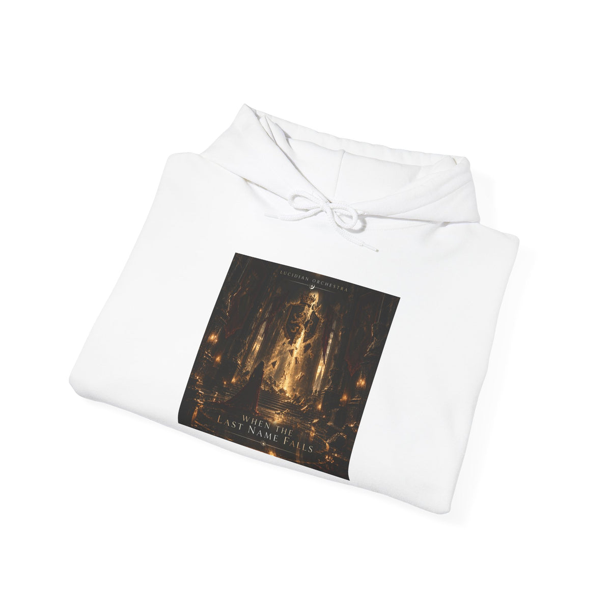 Lucidian Orchestra Band Hoodie – Gothic Candlelit Album Art Pullover