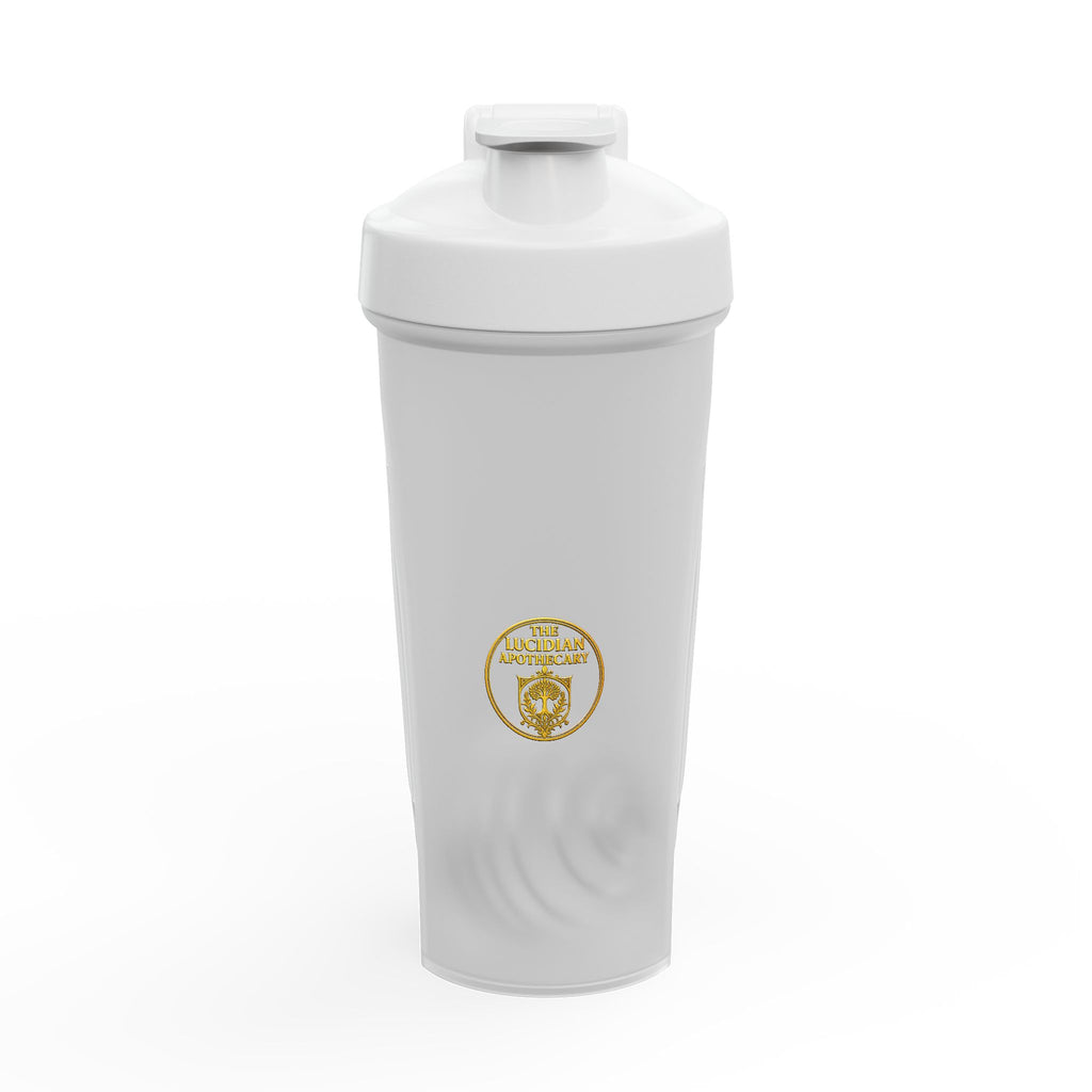Protein Shaker Bottle with Gold Crest Logo — Gym Blender Bottle for Fitness & Supplements