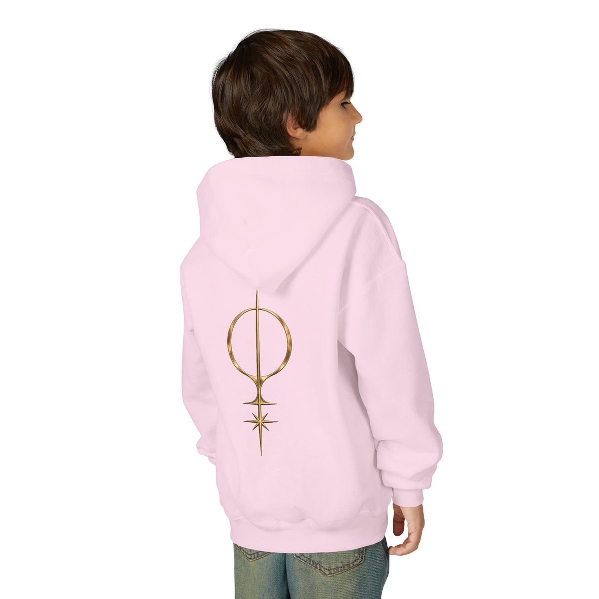 Youth Hoodie — 'Approved Mutation' Graphic Hoodie with Gold Symbol Back