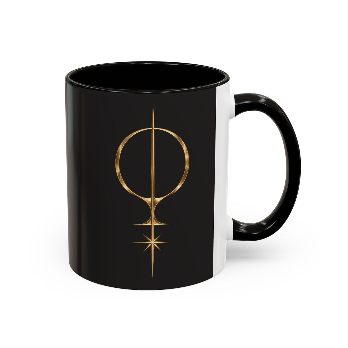 Black Gold Logo Mug — 11oz Ceramic Coffee Cup
