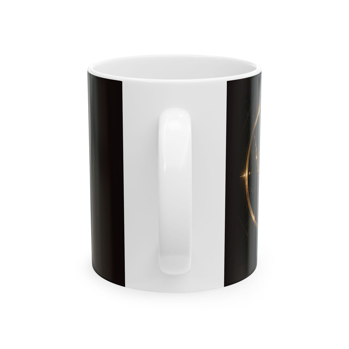 Lucidian Orchestra Logo Ceramic Mug – Gold Emblem Coffee Cup (11oz)