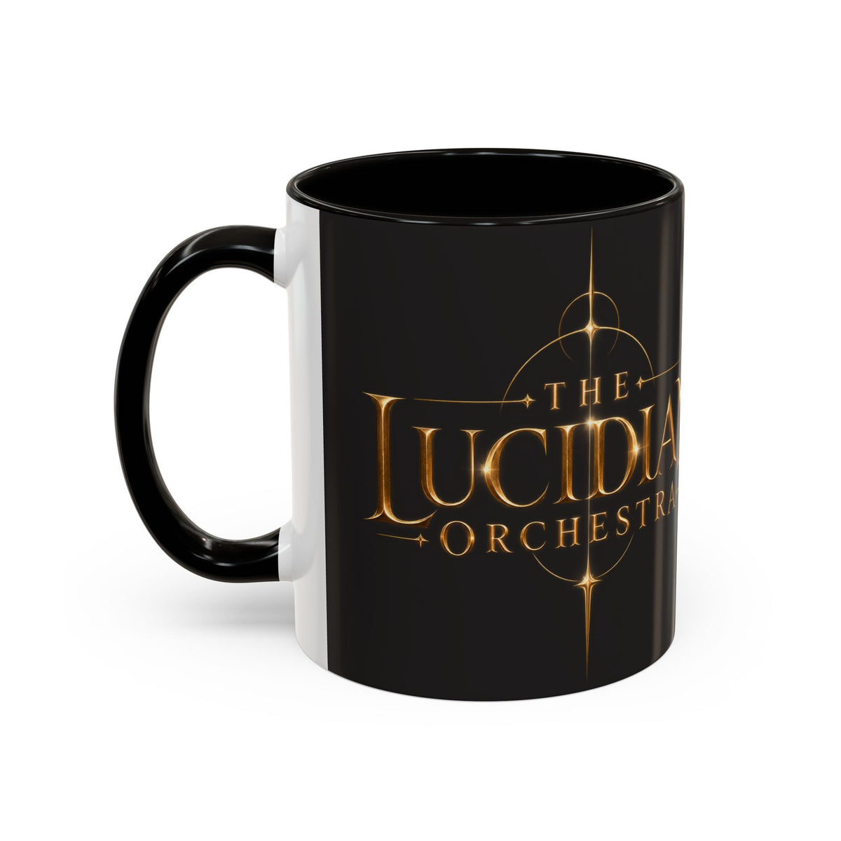 Black Gold Logo Mug — 11oz Ceramic Coffee Cup