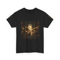 T-Shirt — Mystical Cathedral Graphic Tee with Gold Sigil (The Light Beyond the Halls)