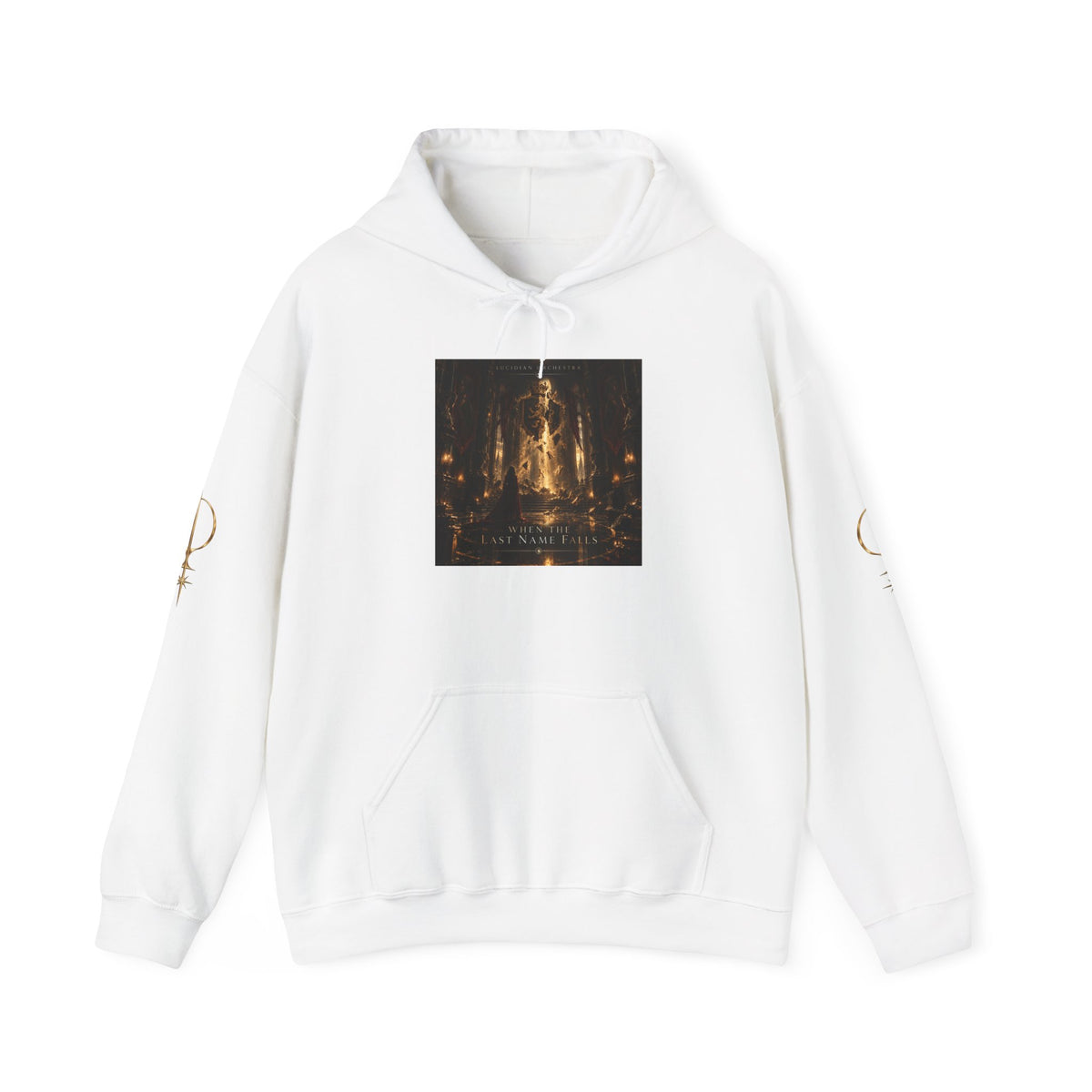 Lucidian Orchestra Band Hoodie – Gothic Candlelit Album Art Pullover