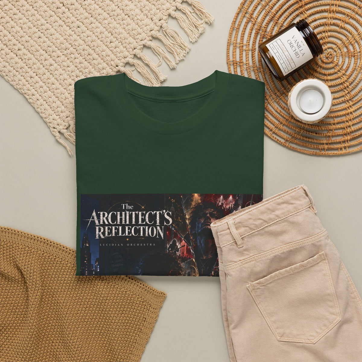 The Architect’s Reflection Band Tee — Dark Industrial Album Art T-Shirt