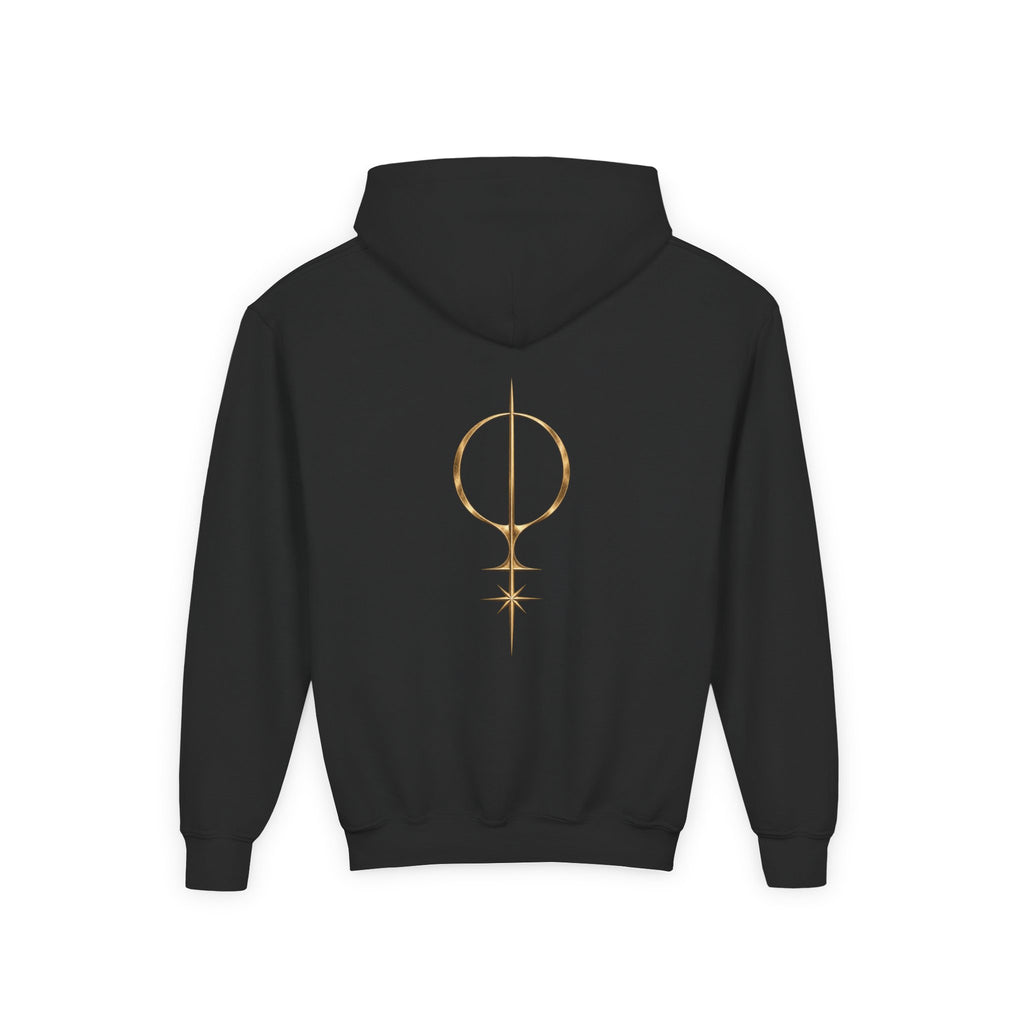Youth Hoodie — 'The Lucidian Orchestra' Gold Logo Pullover