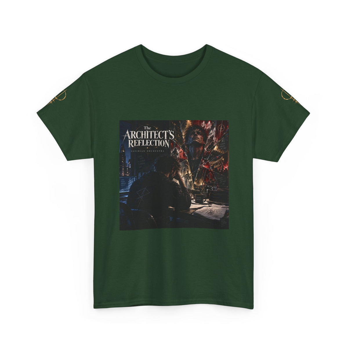 The Architect’s Reflection Band Tee — Dark Industrial Album Art T-Shirt