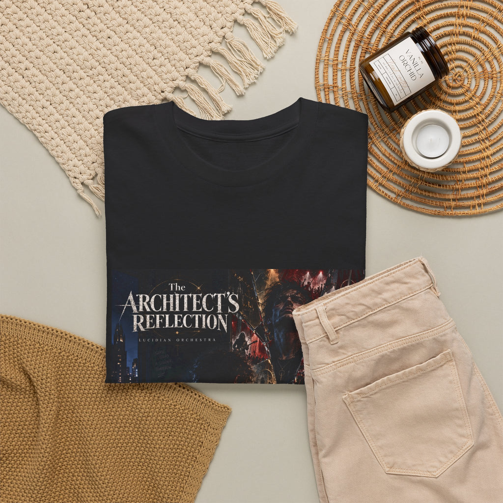 The Architect’s Reflection Band Tee — Dark Industrial Album Art T-Shirt