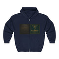 Tarbix Academy Zip Hoodie – Black Full-Zip Sweatshirt with Gold Crest