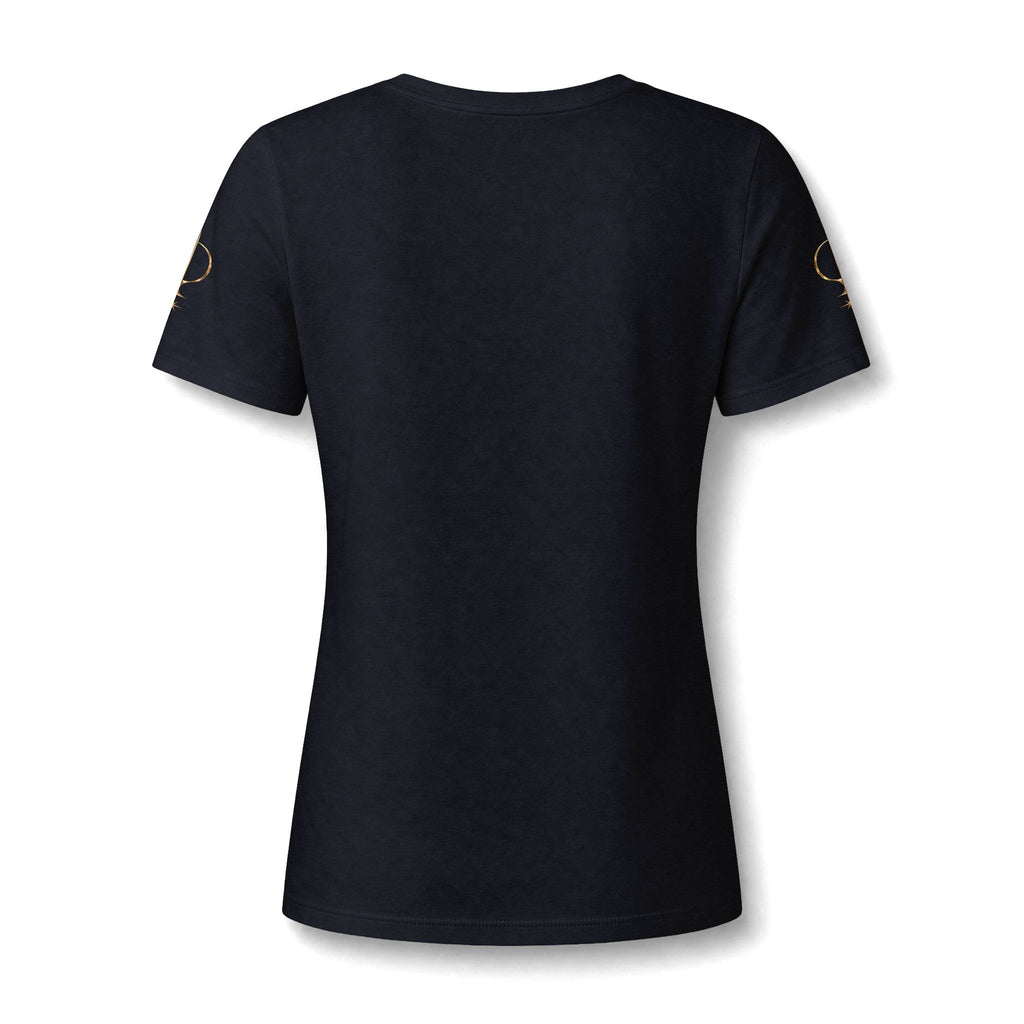 Lucidian Orchestra Women's V-Neck Tee — Elegant Music Logo Tee