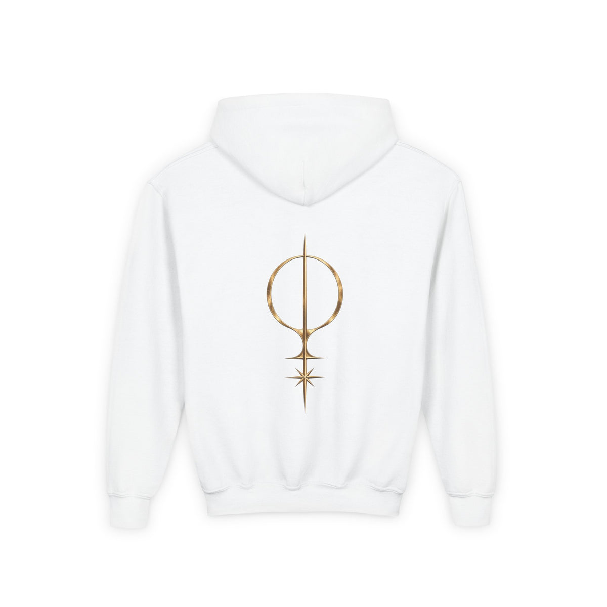 Youth Hoodie — 'Approved Mutation' Graphic Hoodie with Gold Symbol Back