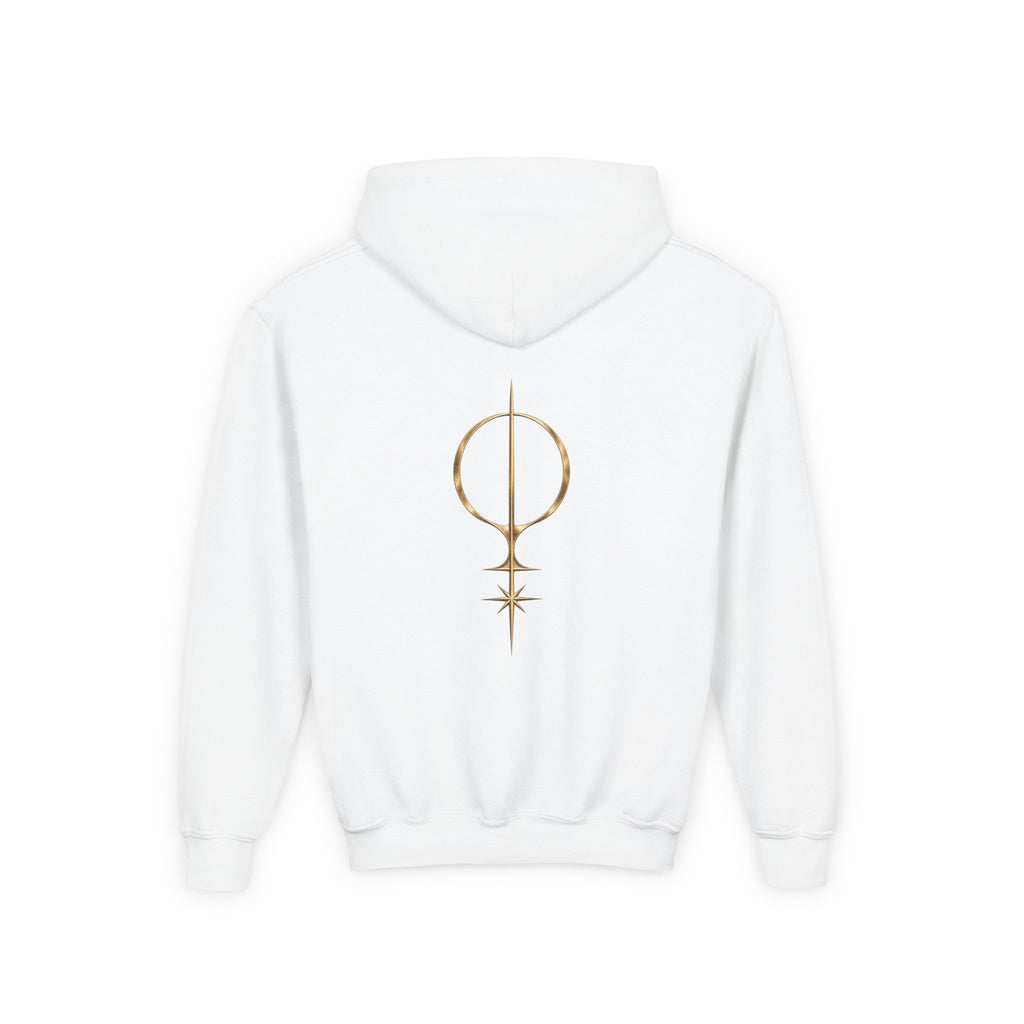 Youth Hoodie — 'The Lucidian Orchestra' Gold Logo Pullover