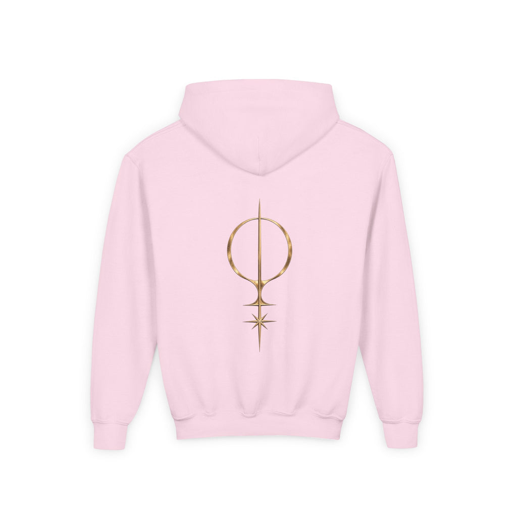 Youth Hoodie — 'Approved Mutation' Graphic Hoodie with Gold Symbol Back