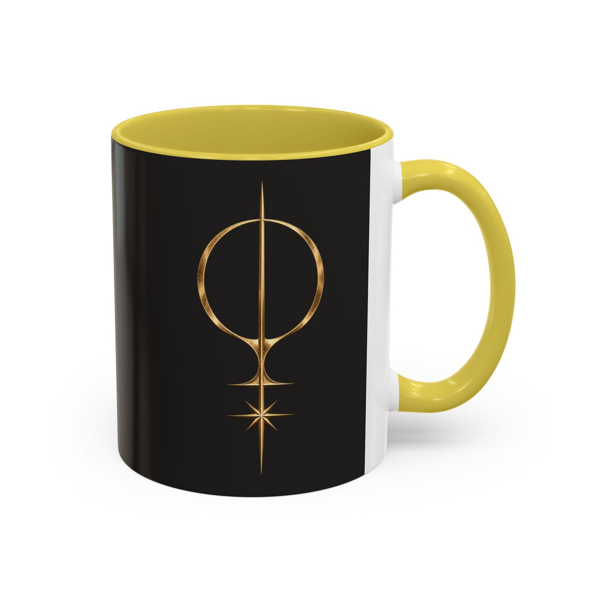 Black Gold Logo Mug — 11oz Ceramic Coffee Cup