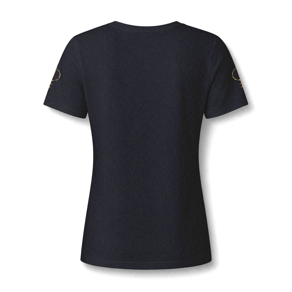 Lucidian Orchestra Women's V-Neck Tee — Elegant Music Logo Tee