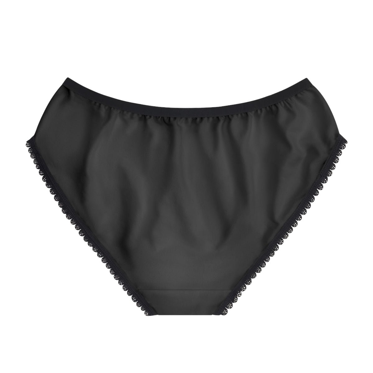 Black Logo Briefs — Sleek Metallic Emblem Women's Briefs