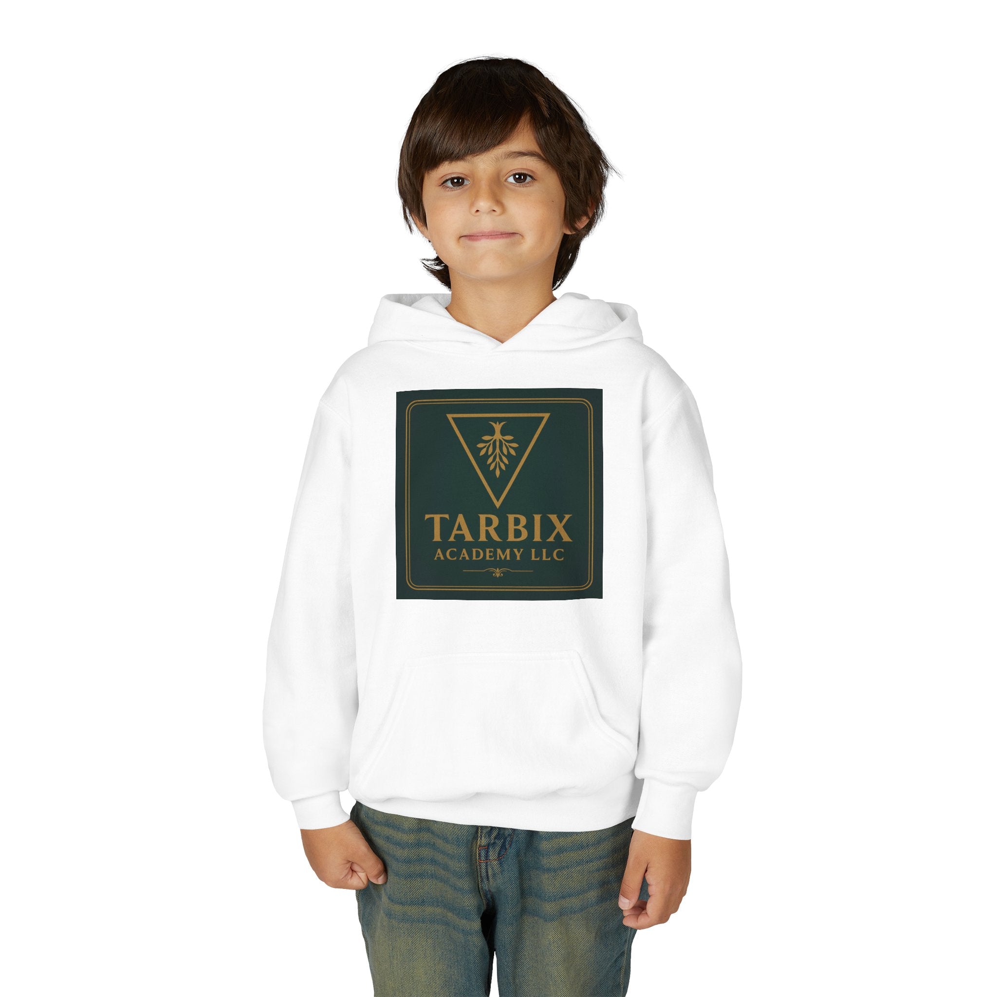 Tarbix Academy Youth Hoodie — Gold Emblem School Logo Sweatshirt
