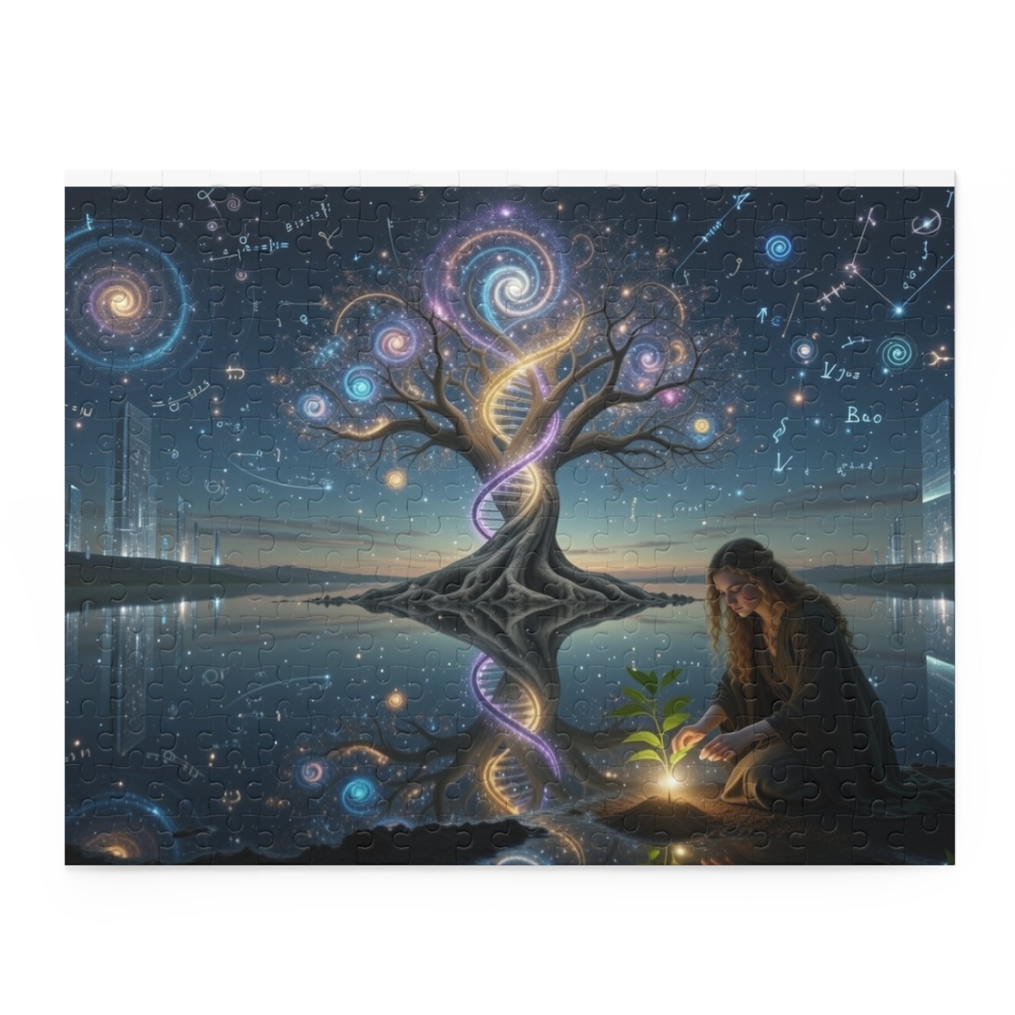 Mystical Tree of Life Jigsaw Puzzle — Spiritual Night Sky 120/252/500-Piece