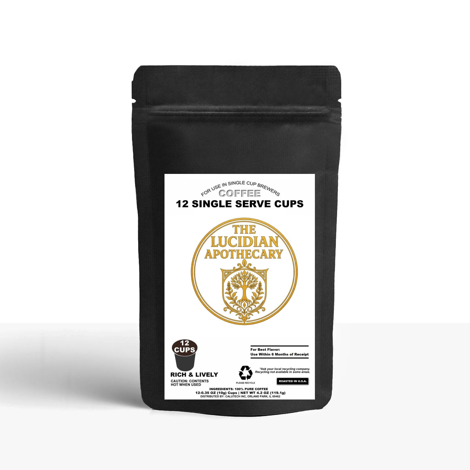12 Pack Single Serve Coffee Capsules